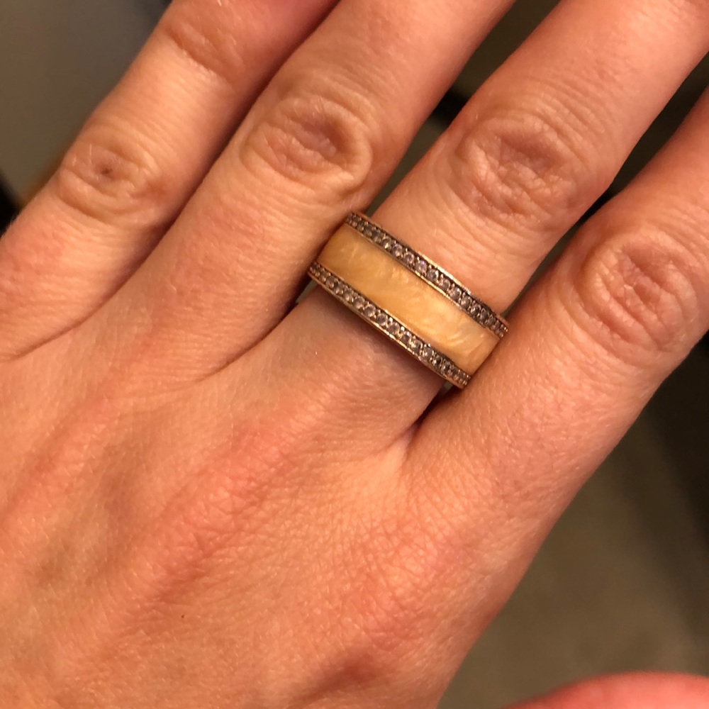 Retired EUC Rose Hearts of Pandora ring 181024EN95